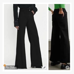 FRAME Style LPP711 slim palazzo black high waisted jeans size 24